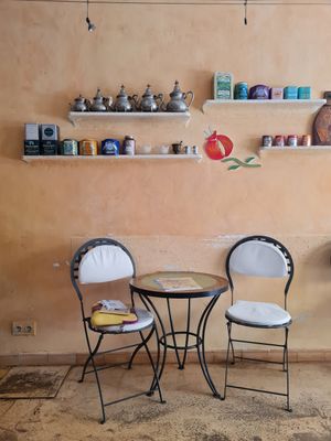 Inside space at Natural Cafe in Mallorca