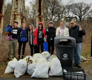 Garbage clean up at Animal Rights Coalition in Minneapolis