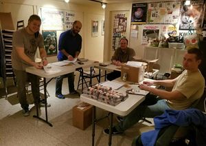 Prepping literature at Animal Rights Coalition in Minneapolis