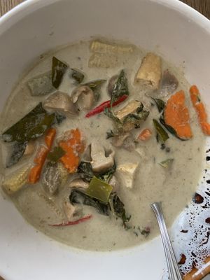 Green curry soup!   at Maeya in Udon Thani