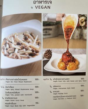 Vegan section, page 3 of 3.  at Maeya in Udon Thani