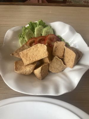 Fried tofu  at Maeya in Udon Thani
