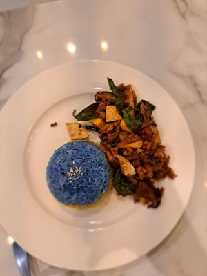 This was actually good, but small ass portion for the price at Began Vegan in Bangkok