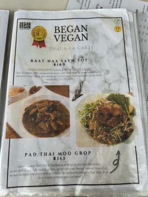 Menu  at Began Vegan in Bangkok