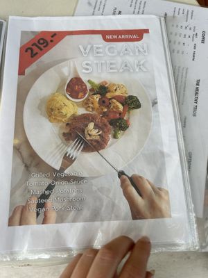 Menu  at Began Vegan in Bangkok