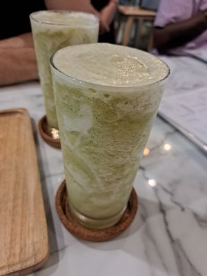 Green detox smoothie at Began Vegan in Bangkok