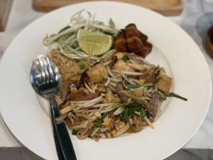 Vegan pad thai - Began Vegan, Bangkok  at Began Vegan in Bangkok