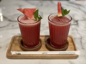 Fresh watermelon juice - Began Vegan, Bangkok  at Began Vegan in Bangkok