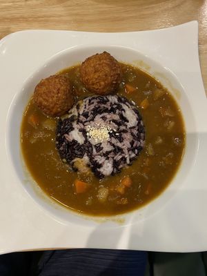 Japanese hot meatballs  at Began Vegan in Bangkok