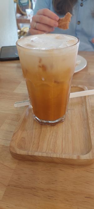Thai milk tea at Began Vegan in Bangkok