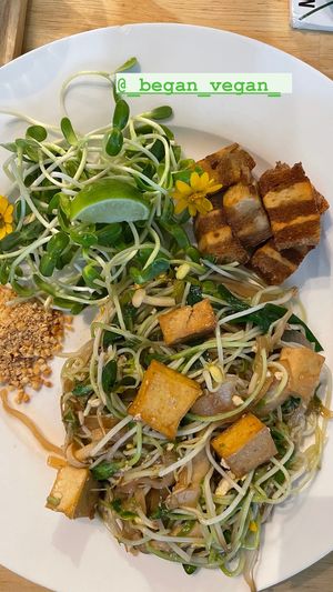 Pad thai  at Began Vegan in Bangkok