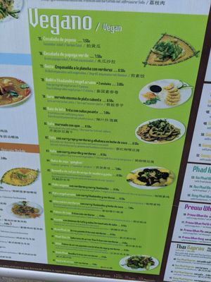 vegan options at Sawadika in Zaragoza