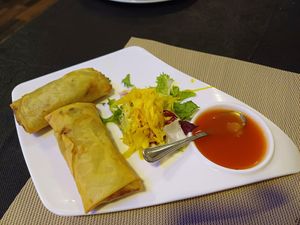 Vegan loempia's at Sawadika in Zaragoza