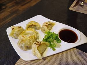 Vegan gyoza's at Sawadika in Zaragoza
