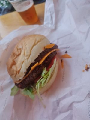 Vegan option at Hood Burger in Ljubljana