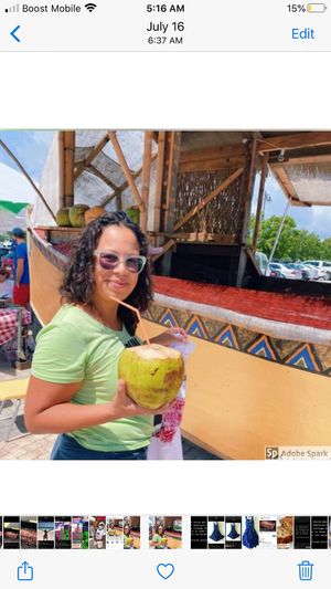 Cold Coconut water on a hot Florida Day at TikiMarket in Riviera Beach