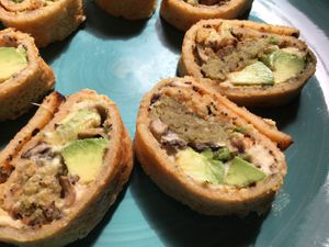Red Lentil wrap with homemade Felafel and avocado  at Laura & Tony's Kitchen in Eastham