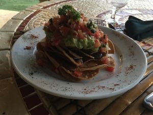 Nachos at Ylang Ylang Beach Resort Restaurant in Montezuma