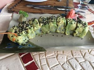 Sushi at Ylang Ylang Beach Resort Restaurant in Montezuma