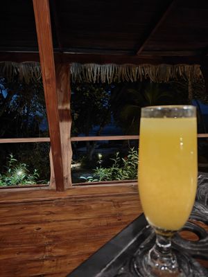 Passion Fruit Juice at Ylang Ylang Beach Resort Restaurant in Montezuma