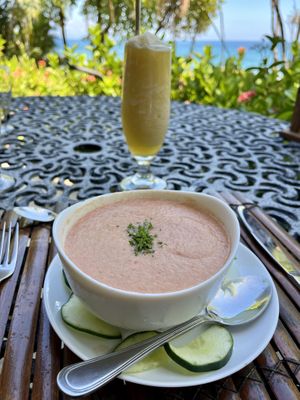 Gazpachoo  at Ylang Ylang Beach Resort Restaurant in Montezuma