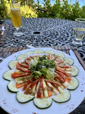 Vegetable plate   at Ylang Ylang Beach Resort Restaurant in Montezuma