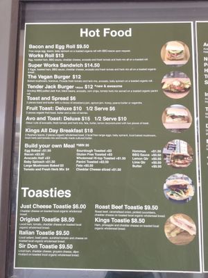 Hot Food Menu at Frocals Kings Beach in Caloundra