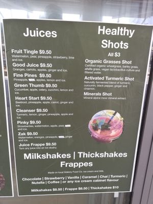 Drinks Menu at Frocals Kings Beach in Caloundra