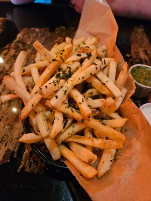Rosemary fries (requested with NO parmesan) at Spruce in Port Angeles