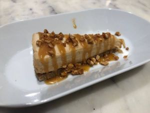 Caramel cheesecake - highly recommended at Igen in Budapest