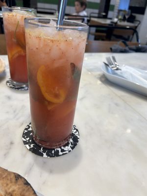 basil-strawberry lemonade  at Igen in Budapest
