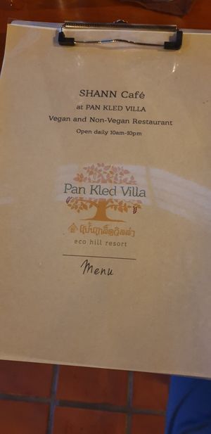 Menu at Shann Cafe  in Chiang Rai