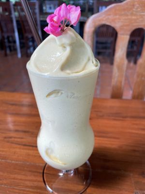 Pina colada smoothie, 90 baht  at Shann Cafe  in Chiang Rai