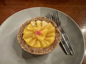 Peach tart  #Veganuary at Shann Cafe  in Chiang Rai