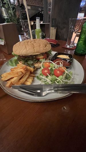 Vegan burger   at Shann Cafe  in Chiang Rai