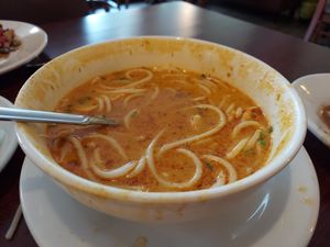 Laksa bowl at Vegan Kitchen in Naples