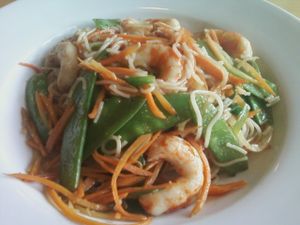 Vegan Shrimp Vermicelli (it was a special) at Vegan Kitchen in Naples