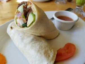 Asian burrito at Vegan Kitchen in Naples
