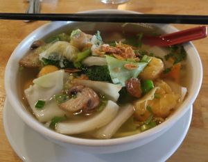 Soup at Vegan Kitchen in Naples