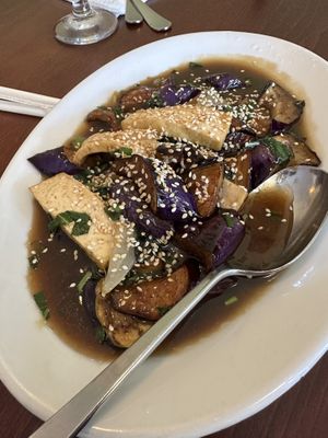 Eggplant basil  at Vegan Kitchen in Naples