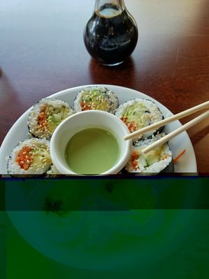 the Avocado rolls! yum at Vegan Kitchen in Naples