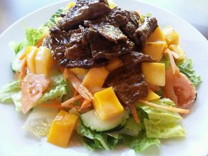mango salad at Vegan Kitchen in Naples