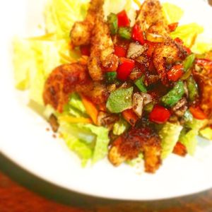 Fried tofu prawns at Vegan Kitchen in Naples