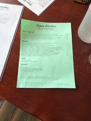 More menu items at Vegan Kitchen in Naples