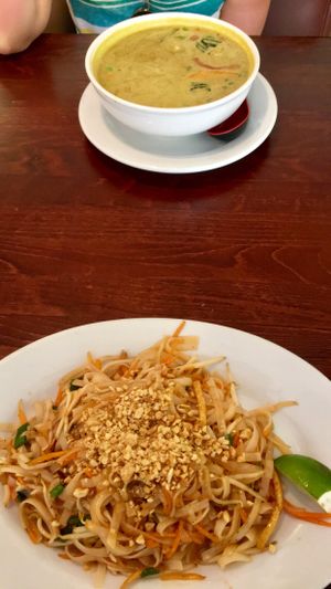 Pad Thai and Curry Bowl at Vegan Kitchen in Naples