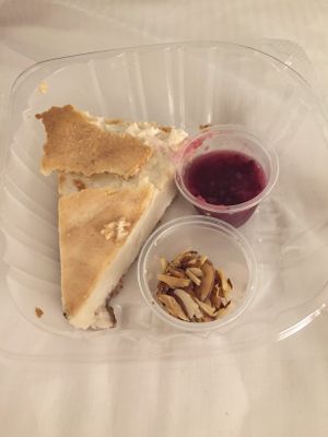 Cheesecake was just okay ( needed more sugar/tartness )  at Vegan Kitchen in Naples