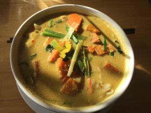 Curry bowl at Vegan Kitchen in Naples