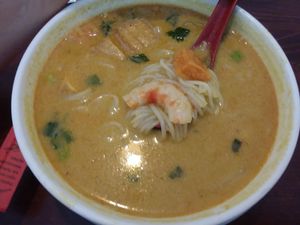 Thai curry soup at Vegan Kitchen in Naples