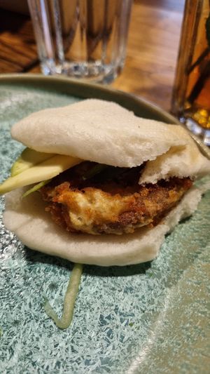 The tofu bao bun (way too dry) at Kaoo in Vienna