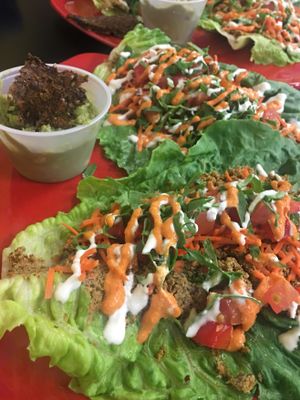 Tacos with Guac! This was a special, so it isn't permanently on the menu. It was so great! at Rawk Star Cafe and Marketplace in Oldsmar